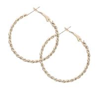 VANZACK Boucles Oreilles Torsadées Épaisses Or Créoles Larges Uniques Bijoux et Hypoallergéniques pour Femmes et