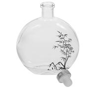 VANZACK Bouteille Verre Transparente pour Liqueur Compacte et Réutilisable Bouteille à Vin Solide avec Fermeture Hermétique Petite Gourde Verre Résistante et Pratique