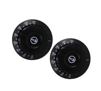 VANZACK Bouton Gaziniere Noir, Lot de 2, en Plastique, pour Four et Friteuse, Commande Simple, Réutilisable, Remplacement des Boutons de Four