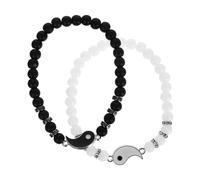 VANZACK Bracelet Couple Réglable Corde de Bracelets Perles Éléguants Design Minimaliste Culture Chinoise pour Amitié Relations