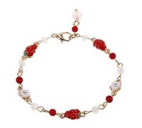 VANZACK Bracelet Fraises Pendentif Fruit Bracelets Extensibles Empilables Perles Colorées Multicouches Breloques
