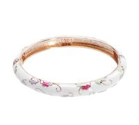 VANZACK Bracelet Ouvert Floral Ethnique En Alliage Pour Femme Blanc, Accessoire De Poignet Décoratif Léger Pour Cérémonies Et Quotidien, Design Créatif Adaptation