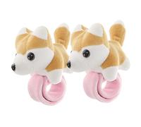 VANZACK Bracelets à Claquer Animaux En Peluche 2pcs Bracelet Pour Garçon Et Filles Design De Chien Et Portable Jouet De Fête
