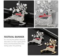 VANZACK Broche de Renne de Noël Alliage Joli Corsage Accessoire de Vêtement pour Fêtes