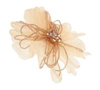 VANZACK Broche Fleur En Tissu Vintage Élégante Broche Brodée Féminine Accessoire Mode Polyvalent Pour Femmes Tenues Quotidiennes Taille Petite Couleur or Nuage Scintillant
