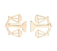 VANZACK Broche Homme en Métal Doré Forme Balance 35 CM Lot de 2 Épingles de Col pour Costume Insigne Avocat Symbole Justice Accessoire Professionnel pour Tenue Élégante