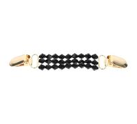 VANZACK Broche Pince à Pull et Châle pour Femme Épingle à Col Vintage Chaîne Perle Accessoire Noir Anti-Dévoilement pour Cardigans Chemises et Robes Élégantes Tenue Sécurisée