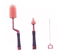 VANZACK Brosses de Nettoyage Silicone pour Biberons Brosse à Bouteille avec Manche Long pour Nettoyer Facilement les Coins et Parois