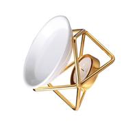 VANZACK Brûleur à Huile Doré Géométrique pour Maison Diffuseur de Parfum et Fondants Parfumés Décoration et Résistante à Haute Température