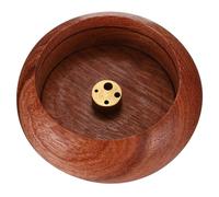 VANZACK Brûleur d'Arôme Bol Bois Sculpté Support Aromathérapie pour Décoration de Bureau et Maison Ornement de Cérémonie et Relaxation