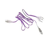 VANZACK Câble D'escrime Violet à 3 Broches, Cordon Conducteur Compatible Fleuret et Sabre, Fil de Corps Gaine Résistante pour Compétition et Entraînement D’Escrime Sportive