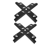 VANZACK Cache Plaque Electrique Protection Entre le Poêle Comptoir Lot de 4 Pièces 16cm en Fer Noir Revêtement pour Espace de Four Installation Facile Cuisine