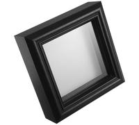 VANZACK Cadre d’exposition pour spécimens d’insectes 10x10 cm en verre véritable noir boîte de collection d’insectes cadre photo de table ajouré pour bricolage éducatif et décoration