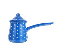 VANZACK Cafetière Émaillée Rétro Turque Multifonction avec Poignée Résistance Chaleur Pot à Café et Lait Vintage pour Maison et Salon de Café