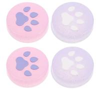 VANZACK Capuchons de Pouce Silicone 4 Pièces à Motifs Pattes de Chat Pailletées, Grip Antidérapant pour Manette Switch, Accessoires pour Jeu Ergonomique et Précis