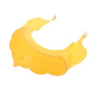 VANZACK Casque de Lavage Cheveux Garçon Fille Ajustable Silicone Étanche Bonnet Garçon Fille avec Protection Oreilles Chapeau Bain Couronne Jaune pour Tout-petits