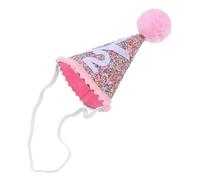 VANZACK Chapeau d'Anniversaire pour Bébé Coloré à Forme de Pyramide Accessoire de Fête pour Garçon et Filles Décoration Anniversaire Demi-Année Bonnet Léger en Tissu Doux Accessoire