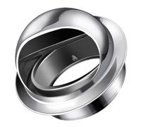 VANZACK Chapeau de Cheminée en Acier Inoxydable Argenté, Couvre-vent Extérieur pour Poêle à Bois, Étanche la Pluie, Adapté aux Trous Muraux de 160 Mm