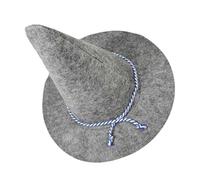 VANZACK Chapeau Sorcier Gris Feutre Accessoire Cosplay Épouvantail pour Costume Halloween Fête Déguisée et Soirée Sorcier Adulte