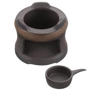 VANZACK Chauffe-Théière en Céramique Japonaise Artisanale Socle Chauffant Résistant à la Chaleur Réchaud à Bougie pour Théière - Usage Traditionnel et Décoration Authentique pour