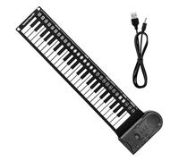 VANZACK Clavier Piano Numérique Touches Portable Pliable avec Enregistrement et Haut-parleur Instrument Électronique pour Débutants Fonction Microphone et Contrôle Volume et Rythme