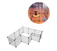 VANZACK Clôture Sécurisée pour Animaux De Compagnie 35 X 35 Cm Cage en Fer pour Chats Facile À Assembler pour Voyager