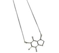 VANZACK Collier Pendentif Café en Alliage Hypoallergénique pour Femme, Bijou Scientifique, Présent Original pour Passionnées de Chimie et Amatrices de Café, Accessoire Décoratif Élégant