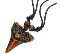 VANZACK Collier Pendentif Dent de Requin Vintage pour Homme Chaîne de Cou Légère en Alliage Style Tribal Unique Accessoire de Surfeur pour Plage et Vacances Bijou Garçon