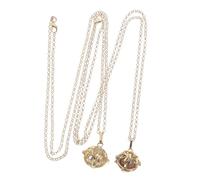 VANZACK Collier Pierre de Lave Pendentif avec Diffuseur Huile Essentielle Chaîne pour Femmes Ras Cou Élégant Fête des Mères Couleur Aléatoire