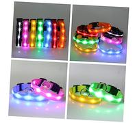 VANZACK Collier pour Animaux de Compagnie Chien Conduit dirigé Cols de Chien Collier de Chat avec lignnt Collier de Chien Lumineux Collier Qui Brille dans Collier Lumineux Black