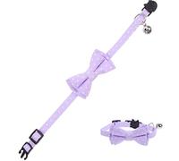 VANZACK Collier pour Chien avec Nœud G et Clochettes Accessoire Chic pour Petits et Grands Chiens pour Noël et an Confort en Coton