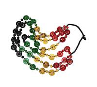 VANZACK Collier Ras Cou Femme Style Rétro Bohemia Perles Bois et Coquillages Pendentif Artisanal Coquille de Noix de Tressé Main de Plage pour et Dames Modèle
