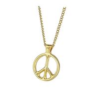 VANZACK Collier signe de paix collier à la mode bijoux symbole anti-guerre tour de cou signe de paix délicat collier de paix en métal collier de charme pour les femmes Acier au titane Doré