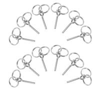 VANZACK Connecteurs pour Arceaux de Tente en Fer Galvanisé 4X30Mm Kit de 15 Goupilles Doubles Anneaux Accessoires de Réparation pour Tentes de Camping et Auvents d'Extérieur Fixation