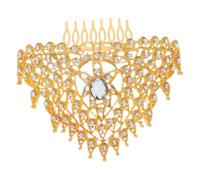 VANZACK Couronne Dorée pour Cheveux avec Épingle Accessoire de Coiffure Style Thaïlandais pour Femme Mariage et Séance Photo