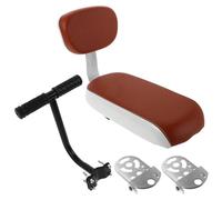 VANZACK Coussin de Selle Arrière de Vélo en Cuir PU avec Dossier Marron Accoudoir et Repose-Pieds et Mousse Confort Amélioré et Durabilité Toutes Saisons pour Vélo de Route