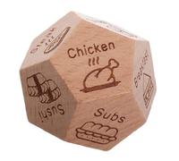 VANZACK de Dés en Bois pour Dîner Dés pour Repas de Fête Choix du Dîner et Décision Restaurant Cube Alimentaire Ludique pour Accessoire Original pour Anniversaire et Soirée