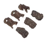 VANZACK Décoration Aquarium Facile à Installer en Plastique 6 Pièces Réaliste Souche d'arbre et Roche Artificielle Légère pour Aménagement de Mini Jardin