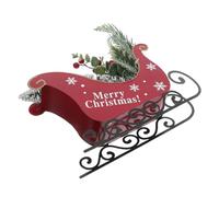 VANZACK Décoration de Noël en Fer Forgé Forme Traîneau Ornement de Table sans Lumière Décoration de Fête pour Bureau et Intérieur Accessoire Festif Artisanal