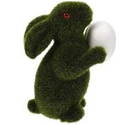 VANZACK Décoration Lapin de Pâques Figurine Lapin en Mousse Flocage Ornement de Jardin et Table Décor Extérieur et Intérieur Statuette Micro-Paysage Animal de Gazon pour Maison Vitrine Fête de Pâques