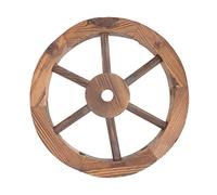 VANZACK Décoration Murale Vintage Roue de Chariot en Bois Beige, Installation Simple, Matériau Synthétique, pour Salon ou Présent Pendaison de Crémaillère