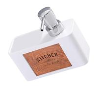VANZACK Distributeur à Pompe à Lotion Cuisine et Salle de Bain Blanc | Résine Abs, Rangement Organisé avec Bille à Récurer, Mécanisme à Pression, Entretien Facile