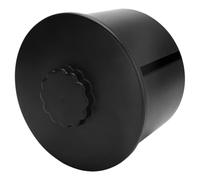 VANZACK Distributeur de Rouleau de Papier à Bande de Cou Noir, Plastique | Bandes de Cou et Papier de Cou, Couvercle, Structure Compacte à Ressort, Stable Près du Shampooing