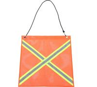 VANZACK Drapeau Réfléchissant pour Prévenir les Accidents Orange 18x18 Pouces en Maille Pvc Design Stable et Assurer la Sécurité Routière pour Voiture