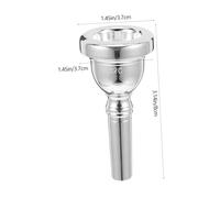 VANZACK Embouchure de Trombone Alto Métal Argenté Accessoire pour Instrument Embouchure Résistante et Polie