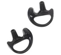 VANZACK Embouts Auriculaires en Caoutchouc Noir pour Interphone Paire Gauche et Droite Petits Embouts Auriculaires Remplaçables Compatibles Tubes Acoustiques Confort et Durabilité