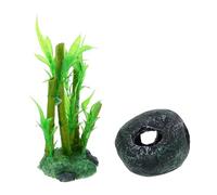 VANZACK Ensemble De Décoration Daquarium en Résine Réaliste 1 Grotte en Pierre 1 Colline Artificielle pour Accessoires Daquarium