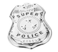 VANZACK Épingle Badge Police Métal Étoile Triple Pour Déguisement Costume Policier Homme Femme Cosplay Et Léger