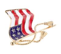 VANZACK Épinglette Patriotique Drapeau Américain Strass pour Femmes, Insigne Léger pour Fête de L'indépendance 4 Juillet, Accessoire Costume ou Paquet à Dos, Décoration Festive Usa