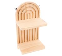 VANZACK Étagère Murale de Rangement Bohème Double Niveau 60 Cm Bois de Pin Naturel Support Mural Décoratif Polyvalent pour Salon Chambre Salle de Bain